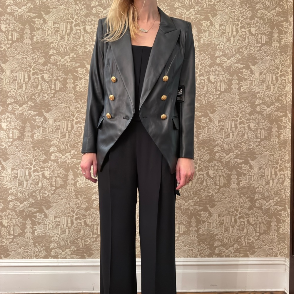 Express Black Blazer with Gold Buttons